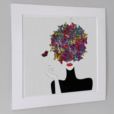 Butterfly Lady - W (Art Prints) Print ARtscapes-AR - ARtscapes