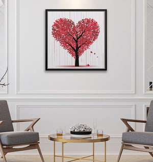 Tree of Hearts Artwork 24x24" / Slate Black ARtscapes-AR - ARtscapes