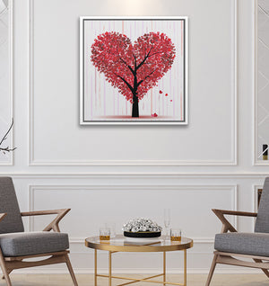 Heart Tree - W 24" x 24" / Snow White ARtscapes-AR - ARtscapes
